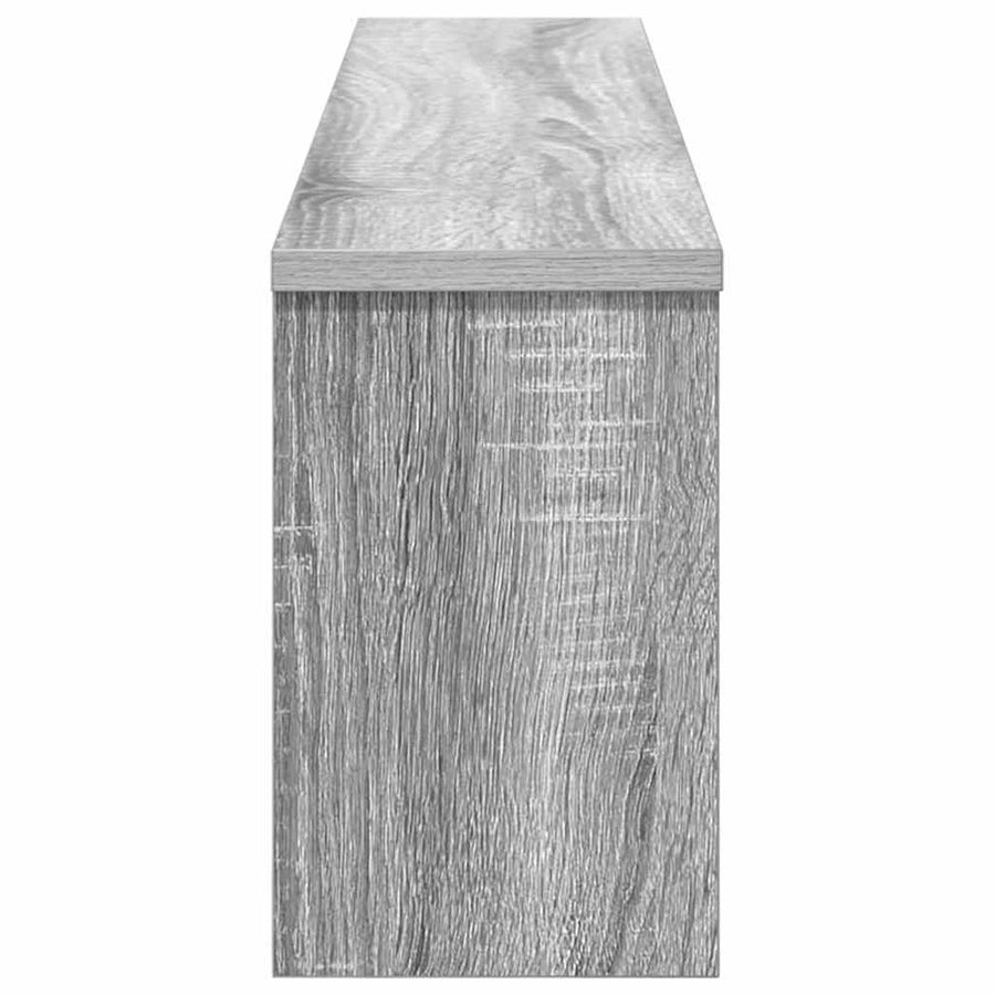 Wandgemonteerde kapstok met plank Grijs sonoma 100 x 16 x 26 cm