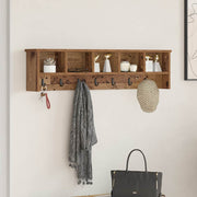 Kapstok 100x16x26 cm oud hout bewerkt hout
