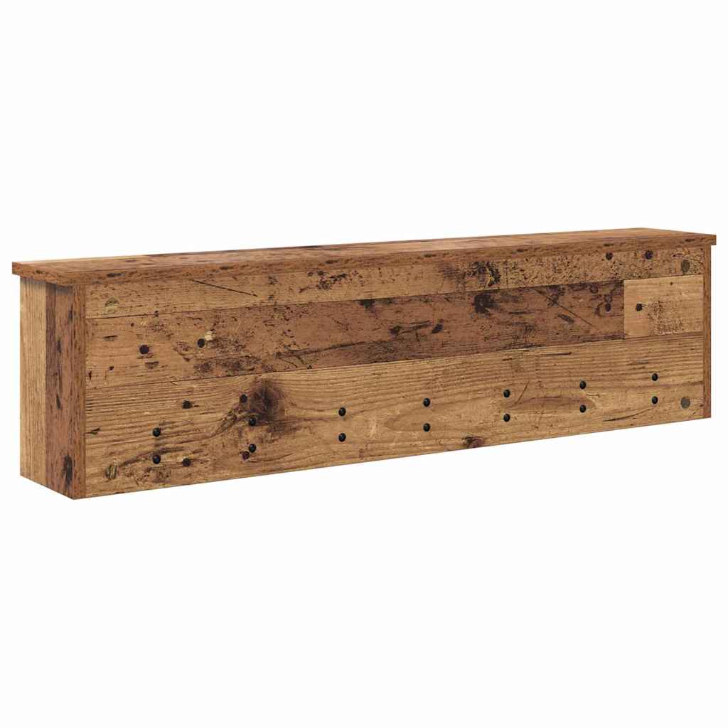 Wandgemonteerde kapstok Oud hout 100 x 16 x 26 cm Bewerkt hout
