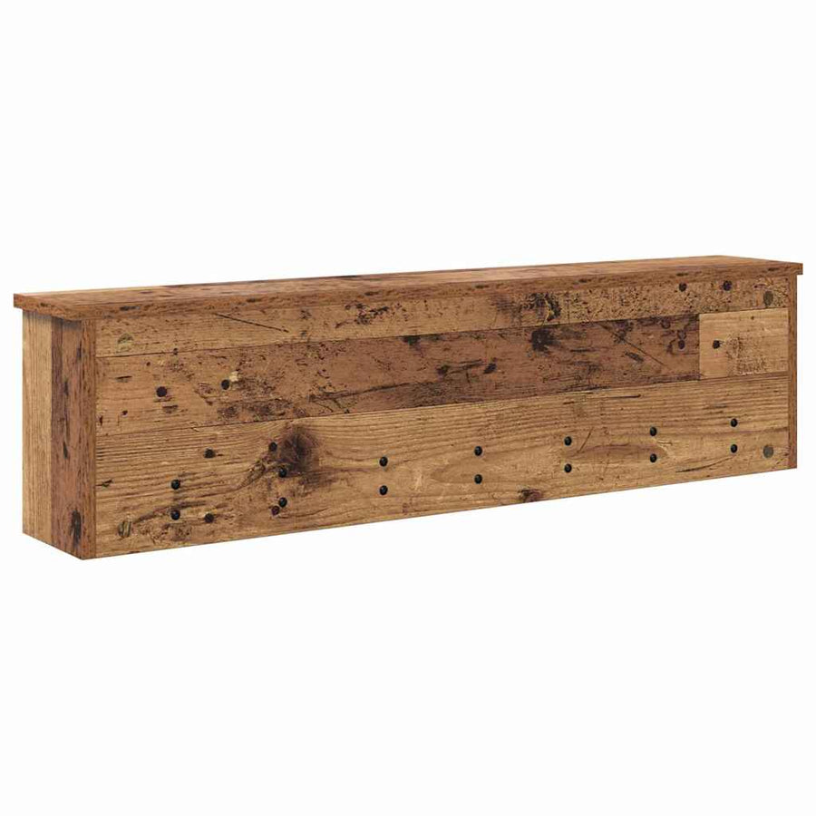 Wandgemonteerde kapstok Oud hout 100 x 16 x 26 cm Bewerkt hout