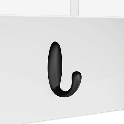 Wandgemonteerde kapstok Wit 50 x 20 x 30 cm Bewerkt hout