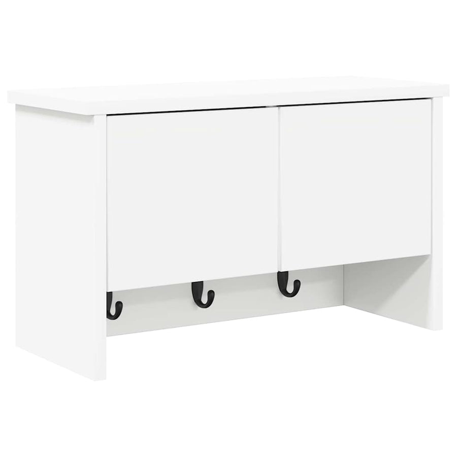 Wandgemonteerde kapstok Wit 50 x 20 x 30 cm Bewerkt hout