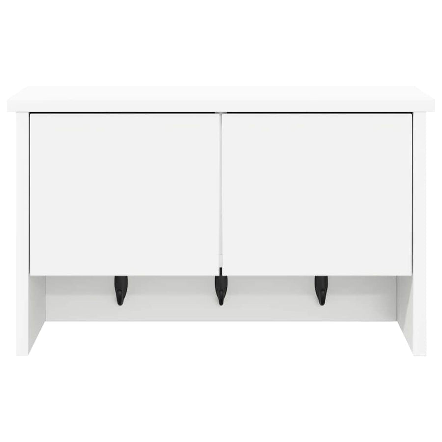 Wandgemonteerde kapstok Wit 50 x 20 x 30 cm Bewerkt hout