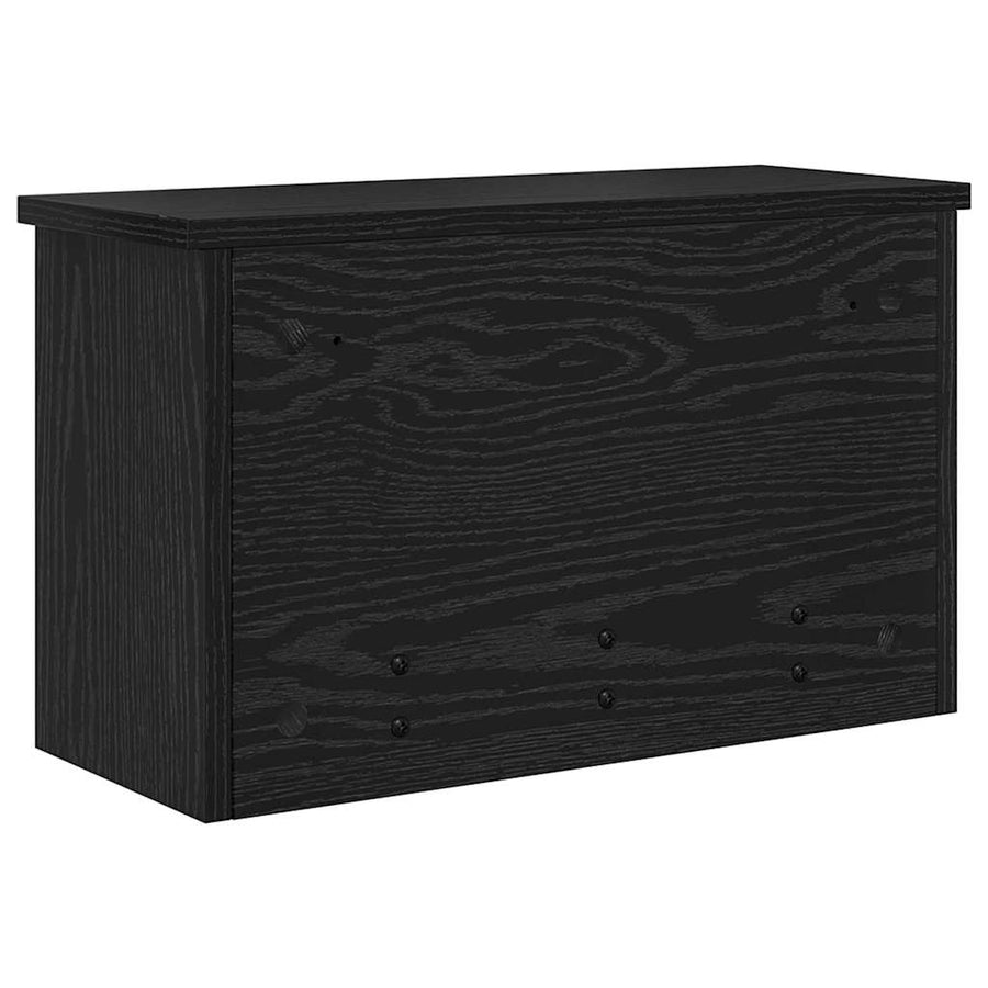 Wandgemonteerde kapstok met plank Zwart eiken 50 x 20 x 30 cm