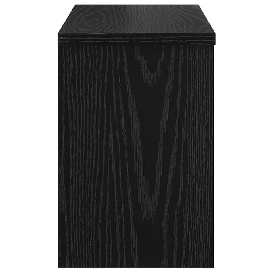 Wandgemonteerde kapstok met plank Zwart eiken 50 x 20 x 30 cm