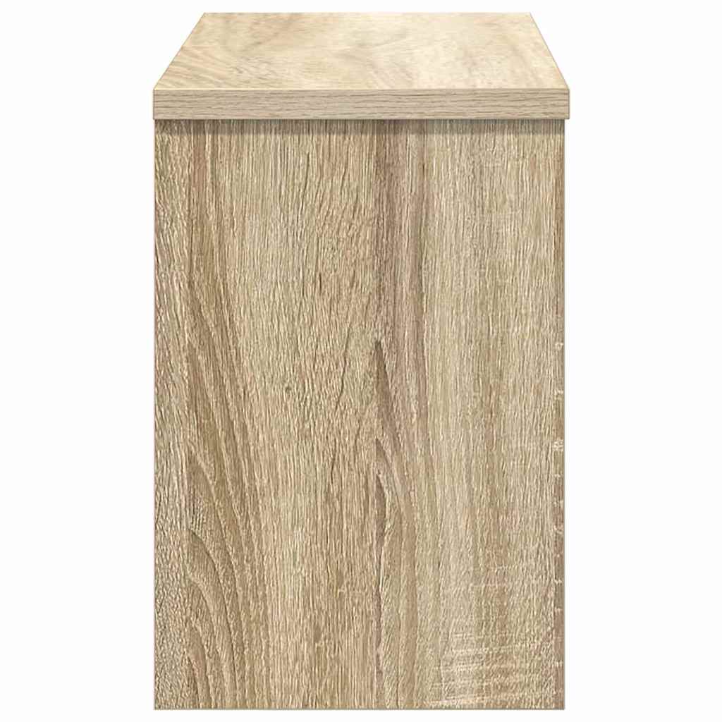 Wandgemonteerde kapstok met plank Sonoma eiken 50 x 20 x 30 cm