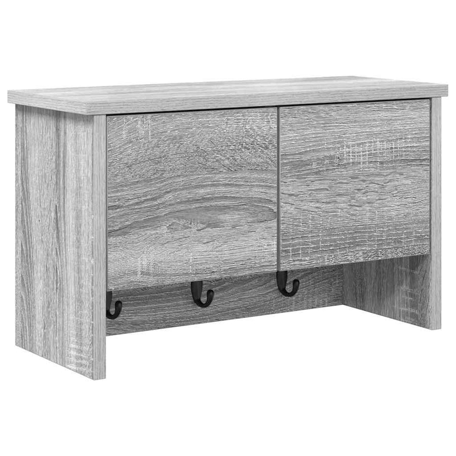 Wandgemonteerde kapstok met plank Grijs sonoma 50 x 20 x 30 cm