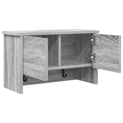 Wandgemonteerde kapstok met plank Grijs sonoma 50 x 20 x 30 cm