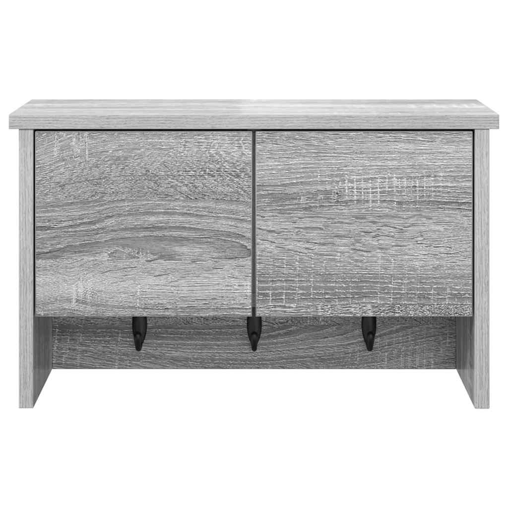 Wandgemonteerde kapstok met plank Grijs sonoma 50 x 20 x 30 cm