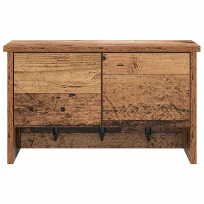 Wandgemonteerde kapstok Oud hout 50 x 20 x 30 cm Bewerkt hout