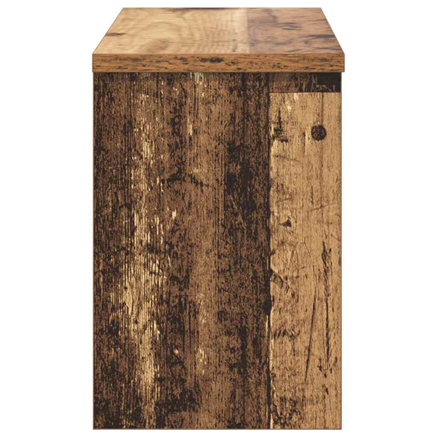 Wandgemonteerde kapstok Oud hout 50 x 20 x 30 cm Bewerkt hout