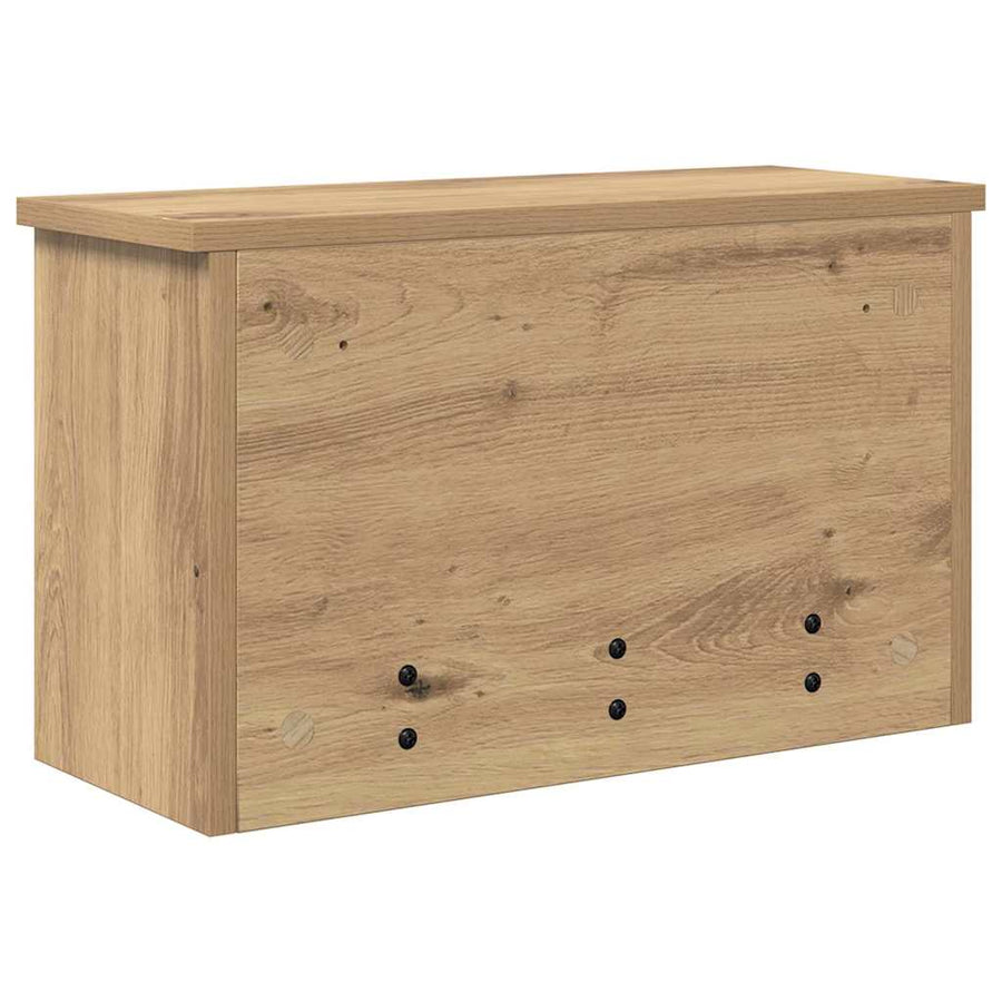 Wandgemonteerde kapstok artisanaal eikenkleurig 50 x 20 x 30 cm
