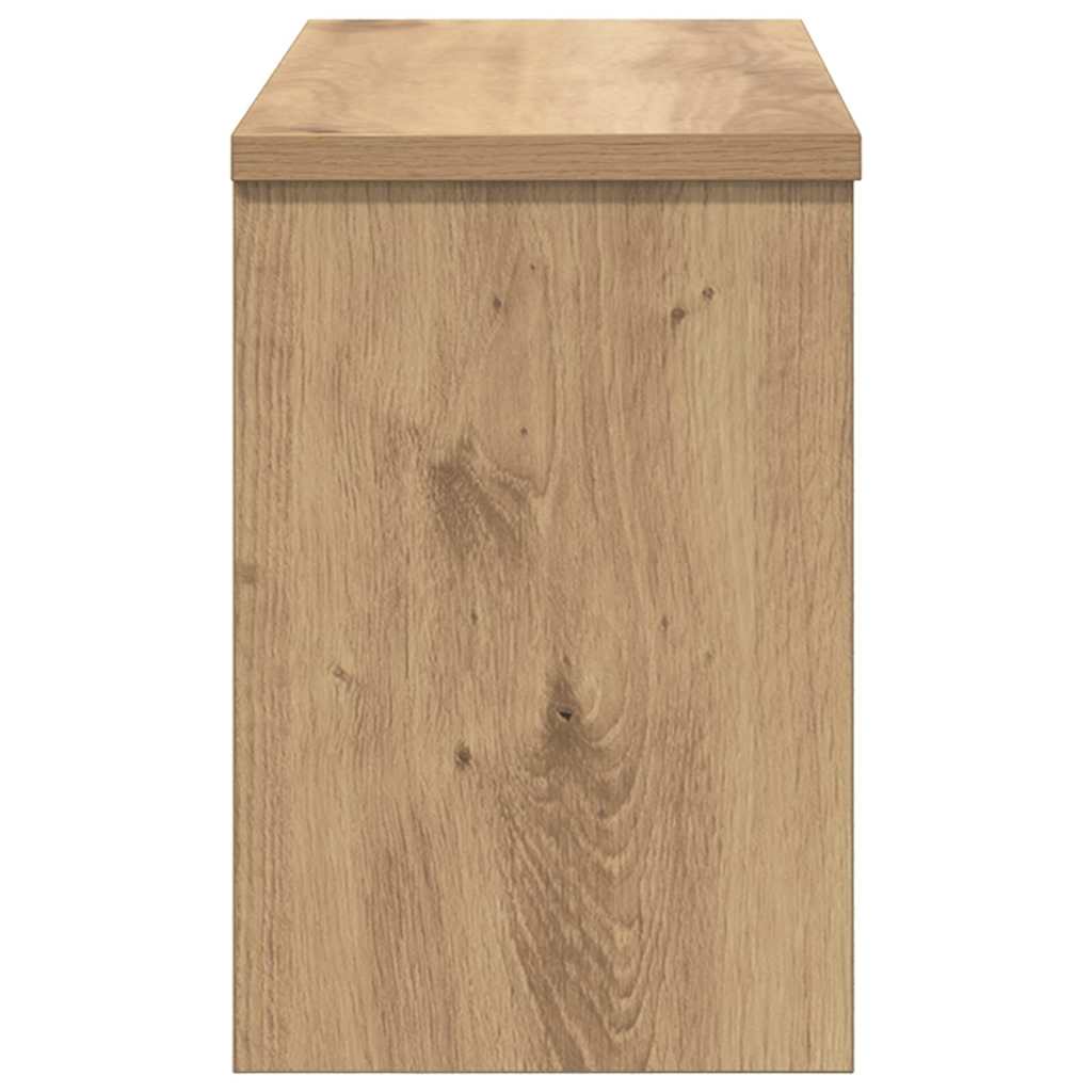 Wandgemonteerde kapstok artisanaal eikenkleurig 50 x 20 x 30 cm