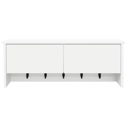 Wandgemonteerde kapstok Wit 80 x 20 x 30 cm Bewerkt hout