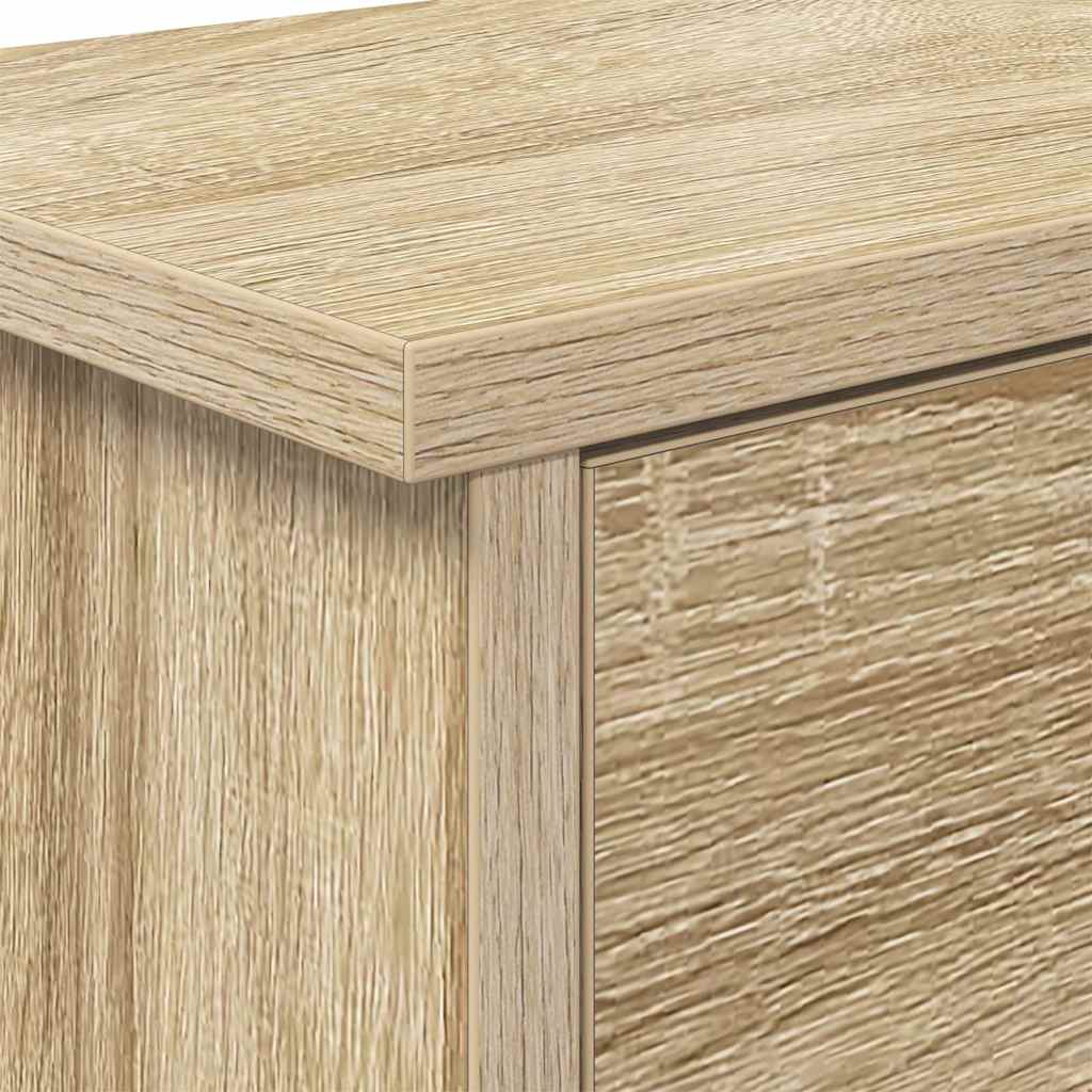 Wandgemonteerde kapstok met plank Sonoma eiken 80 x 20 x 30 cm