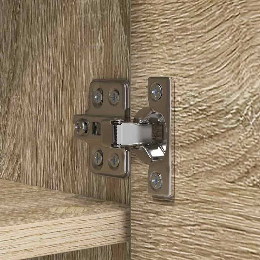 Wandgemonteerde kapstok met plank Sonoma eiken 80 x 20 x 30 cm