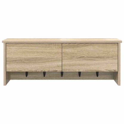 Wandgemonteerde kapstok met plank Sonoma eiken 80 x 20 x 30 cm