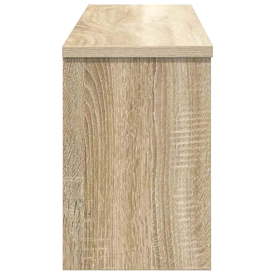 Wandgemonteerde kapstok met plank Sonoma eiken 80 x 20 x 30 cm