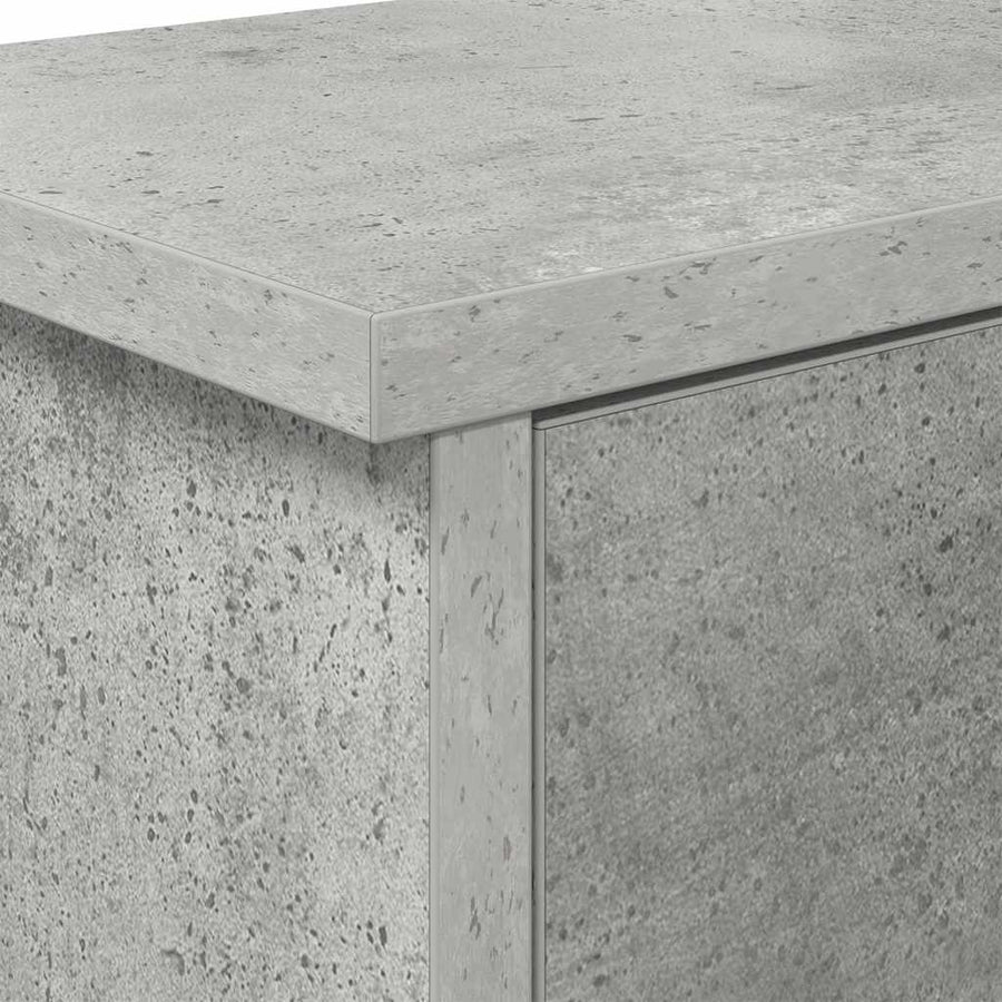 Wandgemonteerde kapstok met plank Beton Grijs 80 x 20 x 30 cm