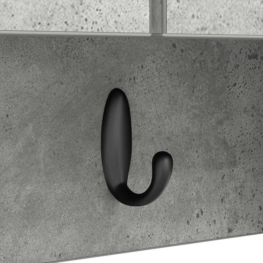 Wandgemonteerde kapstok met plank Beton Grijs 80 x 20 x 30 cm