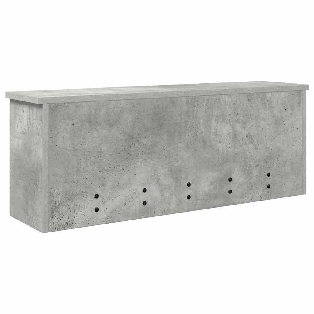 Wandgemonteerde kapstok met plank Beton Grijs 80 x 20 x 30 cm