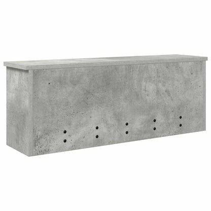 Wandgemonteerde kapstok met plank Beton Grijs 80 x 20 x 30 cm