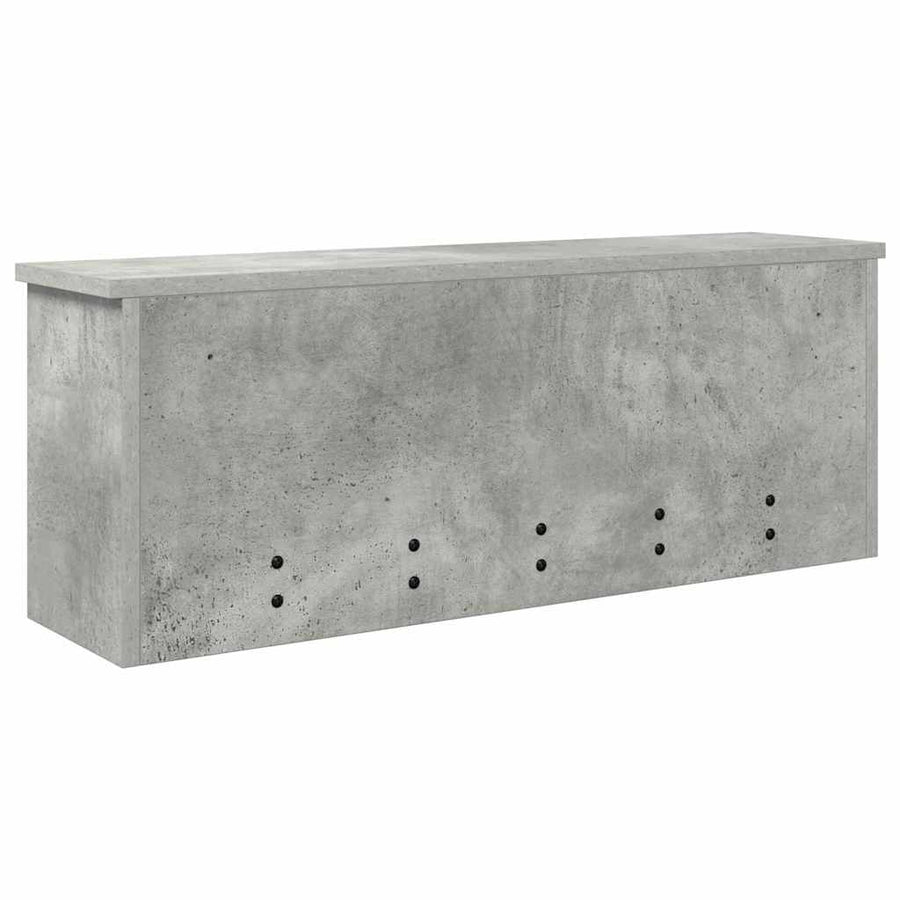 Wandgemonteerde kapstok met plank Beton Grijs 80 x 20 x 30 cm
