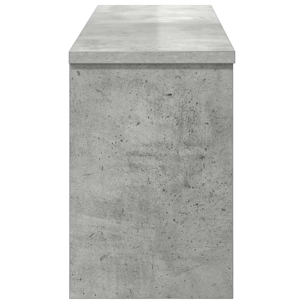 Wandgemonteerde kapstok met plank Beton Grijs 80 x 20 x 30 cm