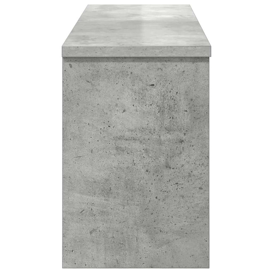 Wandgemonteerde kapstok met plank Beton Grijs 80 x 20 x 30 cm