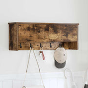 Wandkapstok 80x20x30 cm gerookt eiken
