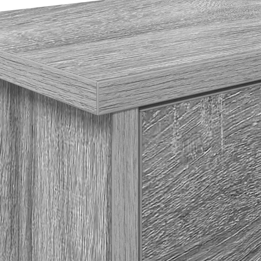 Wandgemonteerde kapstok met plank Grijs sonoma 80 x 20 x 30 cm