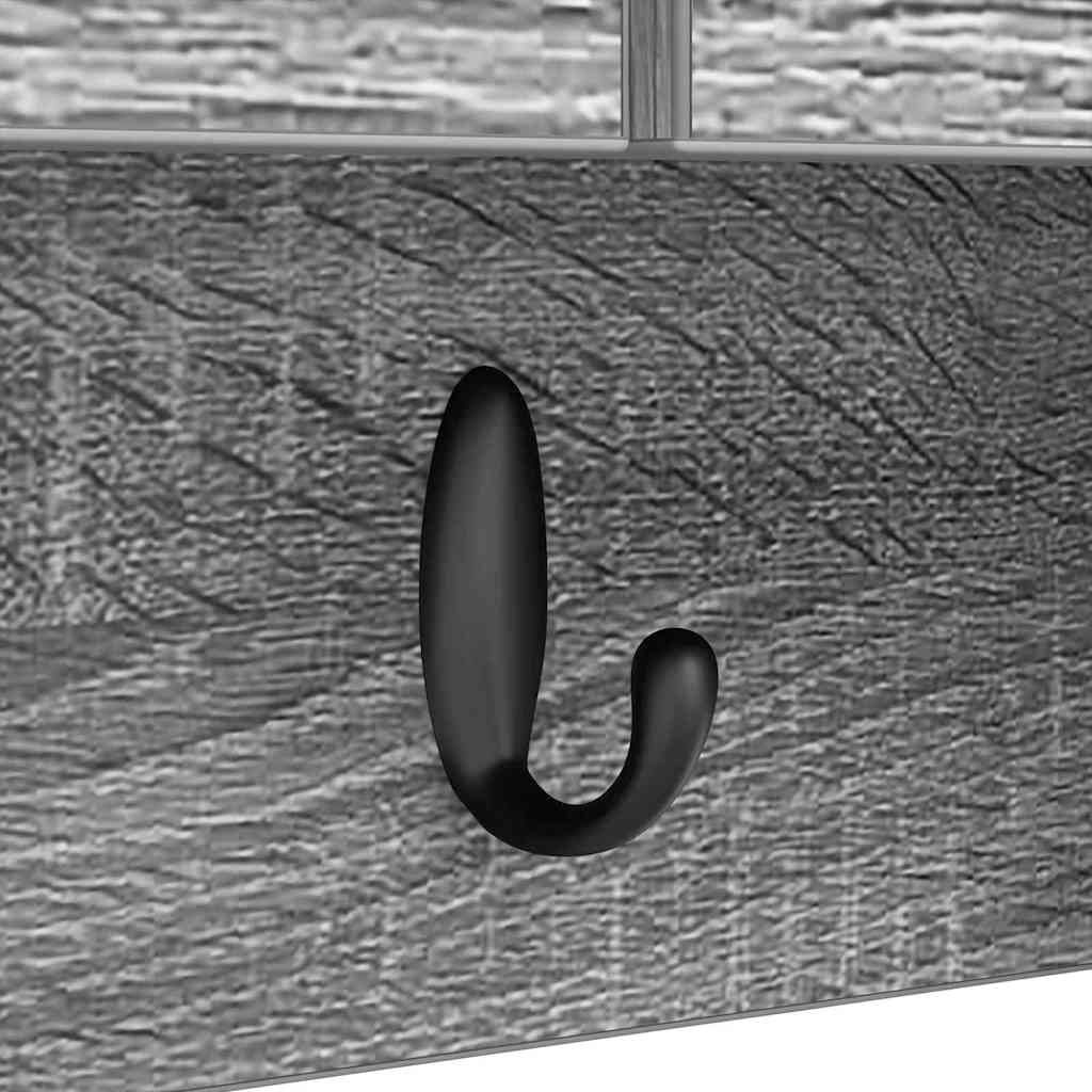 Wandgemonteerde kapstok met plank Grijs sonoma 80 x 20 x 30 cm