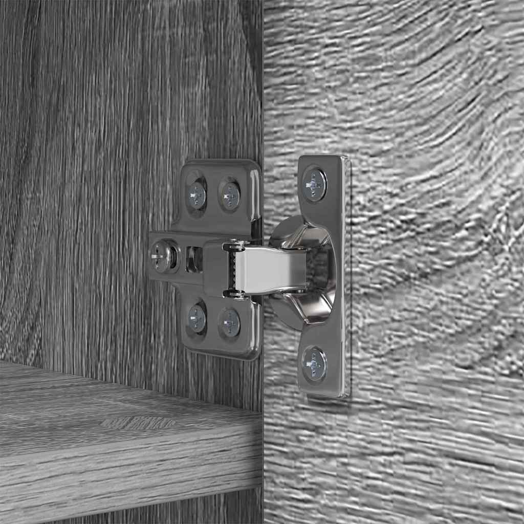 Wandgemonteerde kapstok met plank Grijs sonoma 80 x 20 x 30 cm