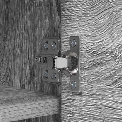 Wandgemonteerde kapstok met plank Grijs sonoma 80 x 20 x 30 cm