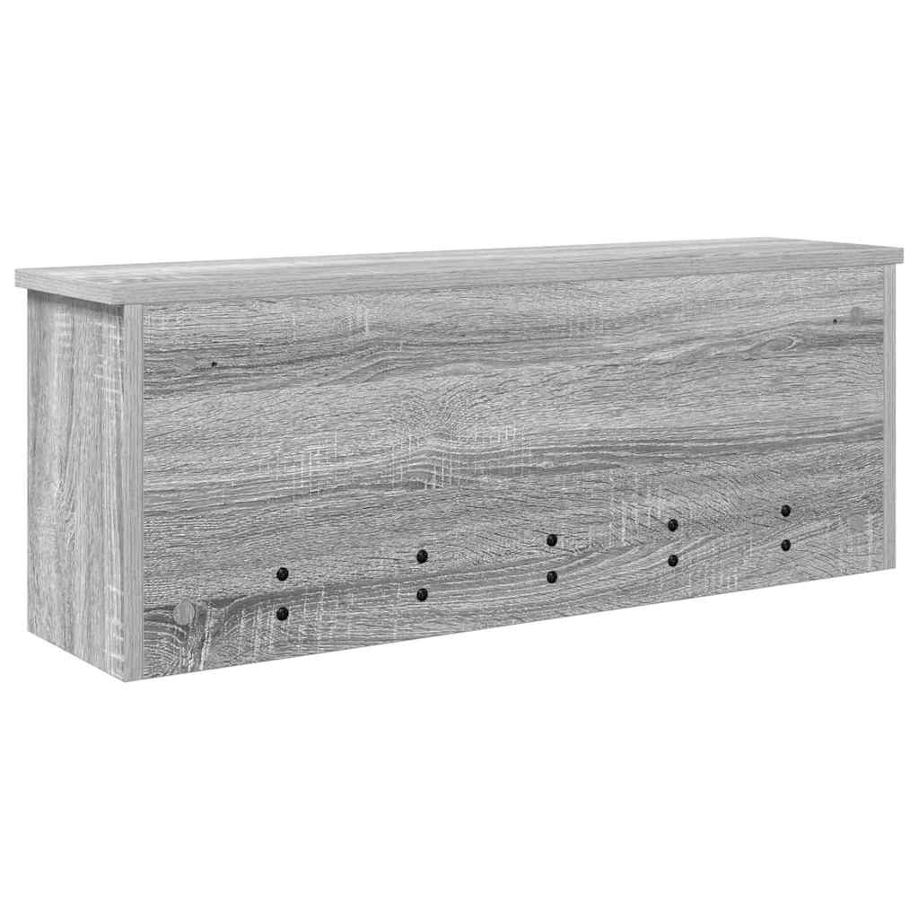 Wandgemonteerde kapstok met plank Grijs sonoma 80 x 20 x 30 cm