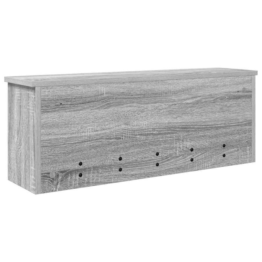 Wandgemonteerde kapstok met plank Grijs sonoma 80 x 20 x 30 cm