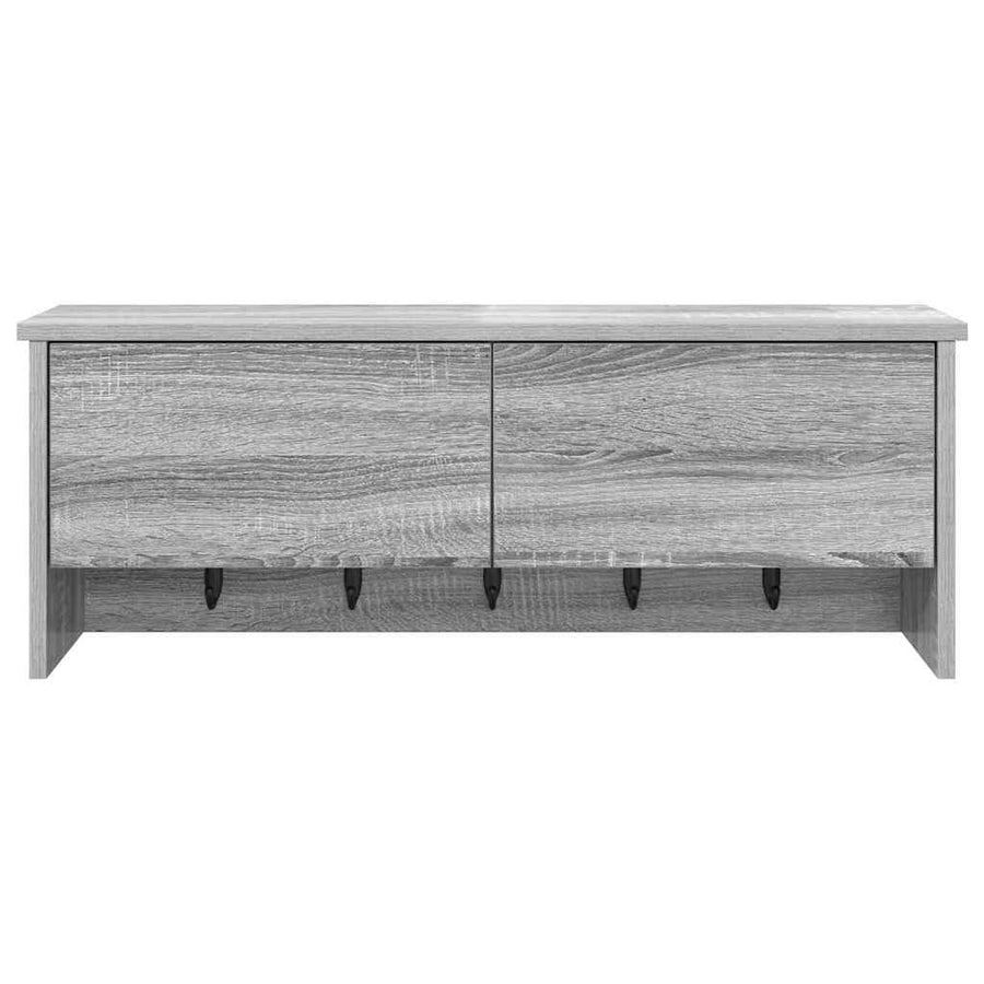 Wandgemonteerde kapstok met plank Grijs sonoma 80 x 20 x 30 cm