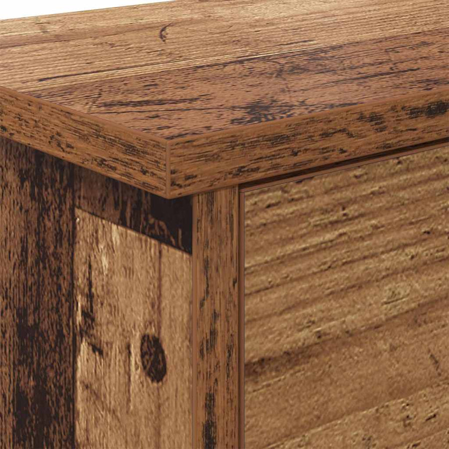 Wandgemonteerde kapstok Oudhout 80 x 20 x 30 cm Bewerkt hout