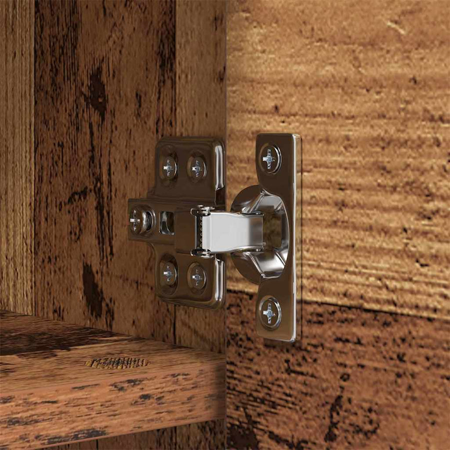 Wandgemonteerde kapstok Oudhout 80 x 20 x 30 cm Bewerkt hout