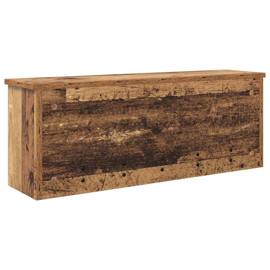 Wandgemonteerde kapstok Oudhout 80 x 20 x 30 cm Bewerkt hout