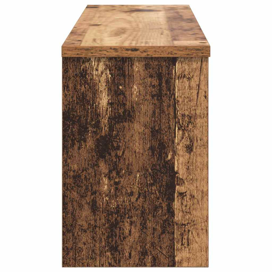 Wandgemonteerde kapstok Oudhout 80 x 20 x 30 cm Bewerkt hout