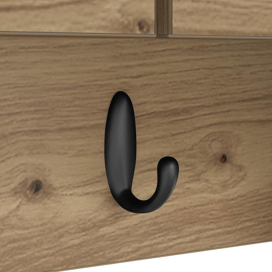 Wandgemonteerde Kapstok Met Plank Artisan Eiken 80 x 20 x 30 cm
