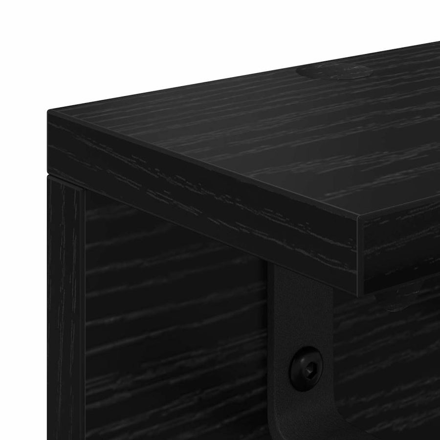 Wandgemonteerde kapstok Zwart eiken 40 x 10.5 x 10.5 cm