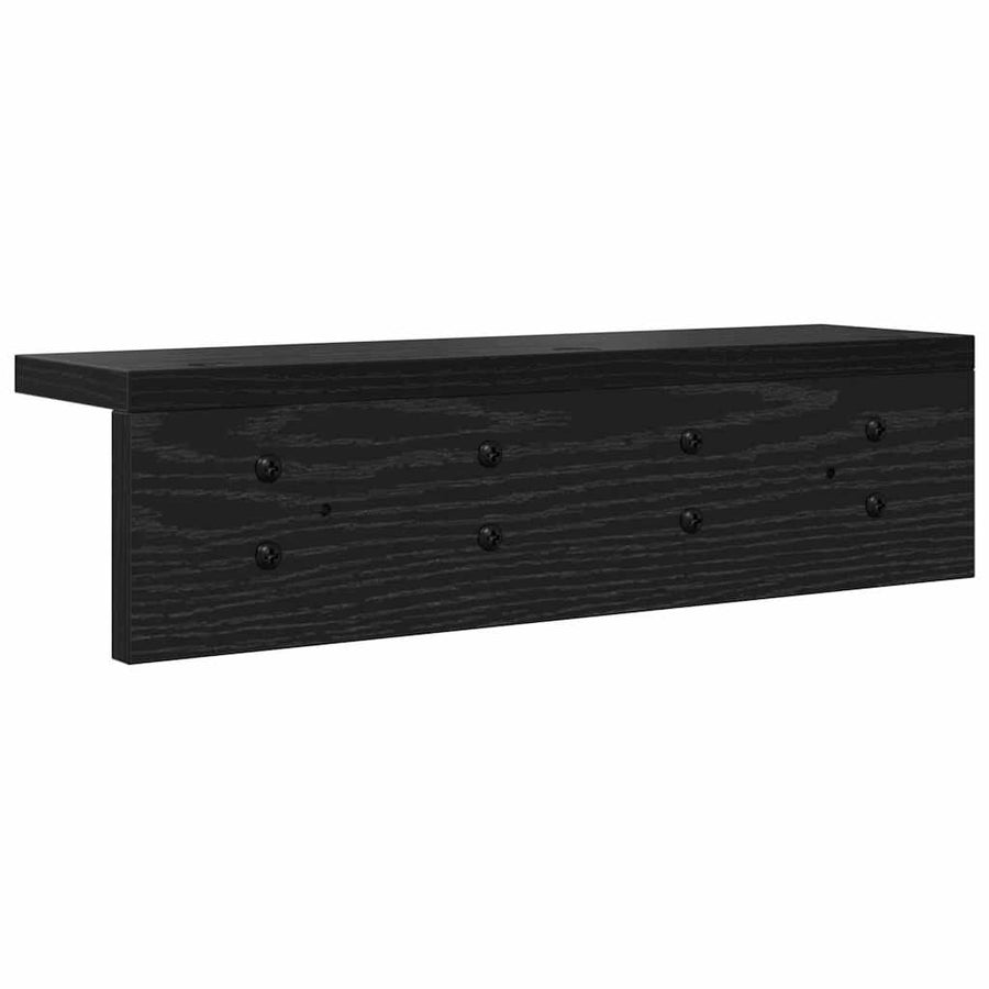 Wandgemonteerde kapstok Zwart eiken 40 x 10.5 x 10.5 cm