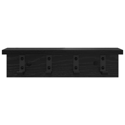 Wandgemonteerde kapstok Zwart eiken 40 x 10.5 x 10.5 cm