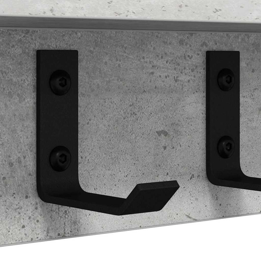 Wandgemonteerde kapstok Betongrijs 40 x 10.5 x 10.5 cm
