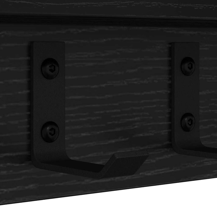 Wandgemonteerde kapstok Zwart eiken 60 x 10.5 x 10.5 cm