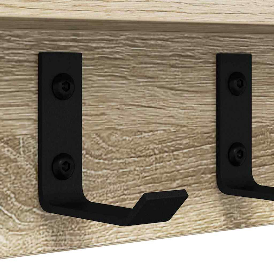 Wandgemonteerde kapstok Sonoma eiken 60 x 10.5 x 10.5 cm