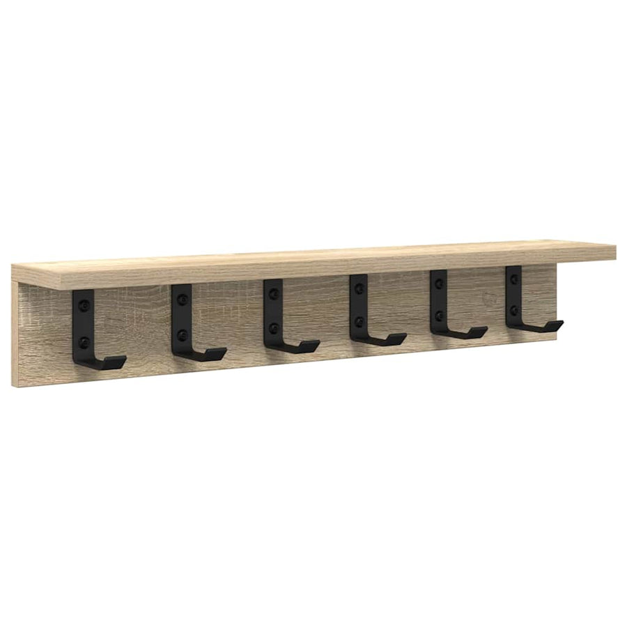 Wandgemonteerde kapstok Sonoma eiken 60 x 10.5 x 10.5 cm