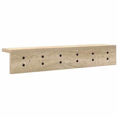 Wandgemonteerde kapstok Sonoma eiken 60 x 10.5 x 10.5 cm